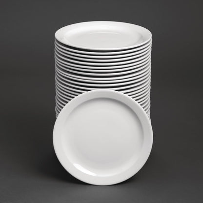 Bulk Buy Olympia Athena Narrow Rimmed Plates 284mm (36 Pack) (284mm / 11" Narrow Rimmed Plates | Pack quantity: 36) • PAS-S755