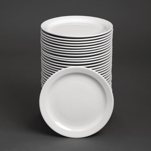 Bulk Buy Olympia Athena Narrow Rimmed Plates 284mm (36 Pack) (284mm / 11" Narrow Rimmed Plates | Pack quantity: 36) • PAS-S755
