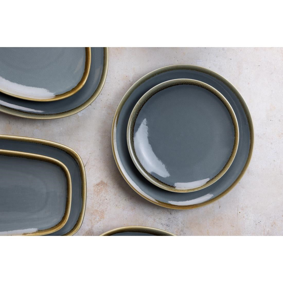 Olympia Kiln Round Coupe Plate Ocean 230mm (6 Pack) (Pack of 6) • PAS-SA282