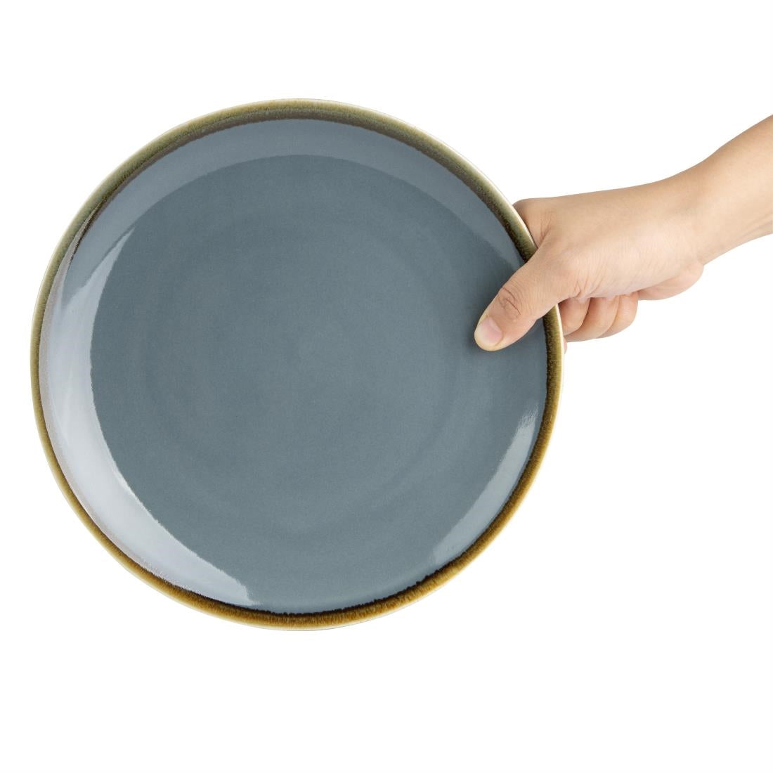 Olympia Kiln Round Coupe Plate Ocean 230mm (6 Pack) (Pack of 6) • PAS-SA282