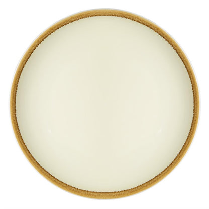 Olympia Kiln Round Coupe Plate Sandstone 230mm (6 Pack) (Pack of 6) • PAS-SA284