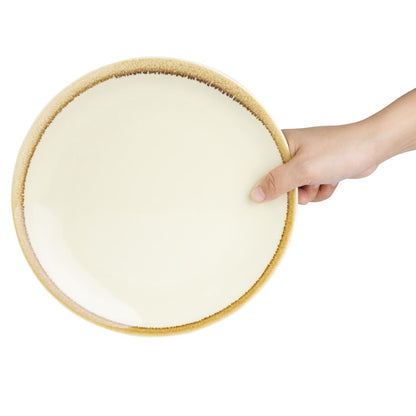 Olympia Kiln Round Coupe Plate Sandstone 230mm (6 Pack) (Pack of 6) • PAS-SA284