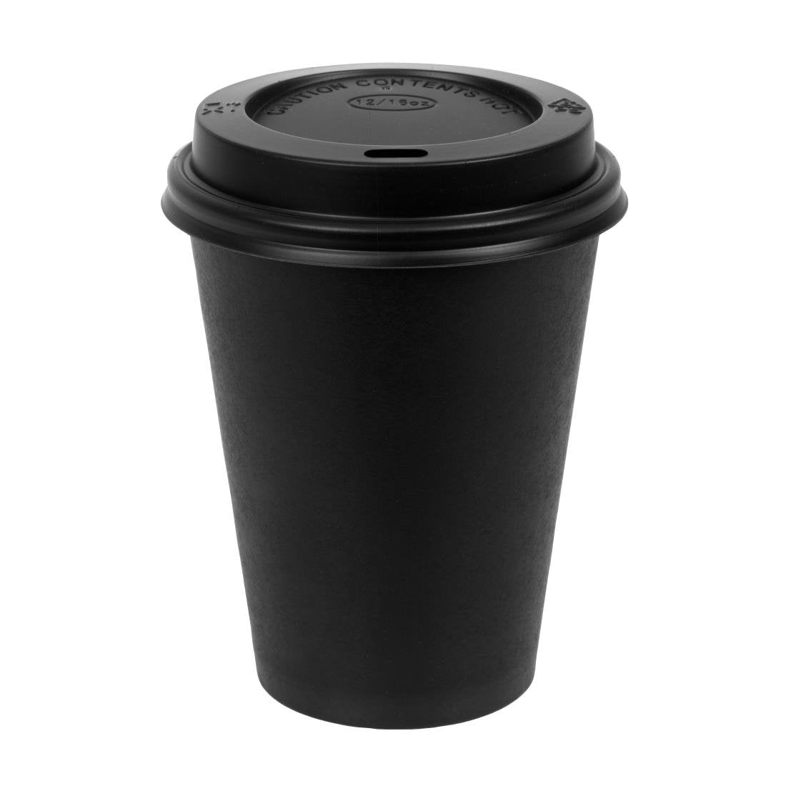 Special Offer Fiesta Recyclable Black Hot Cups and Lids 340ml (Pack of 1000) • PAS-SA433