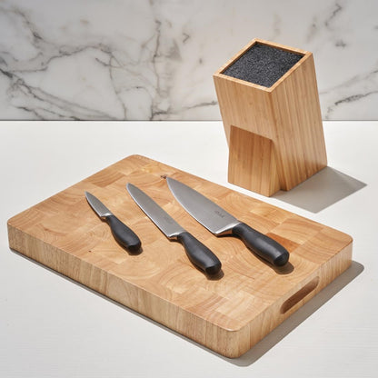 Vogue Prep Like a Pro 3-Piece Knife Set with Knife Block • PAS-SA645