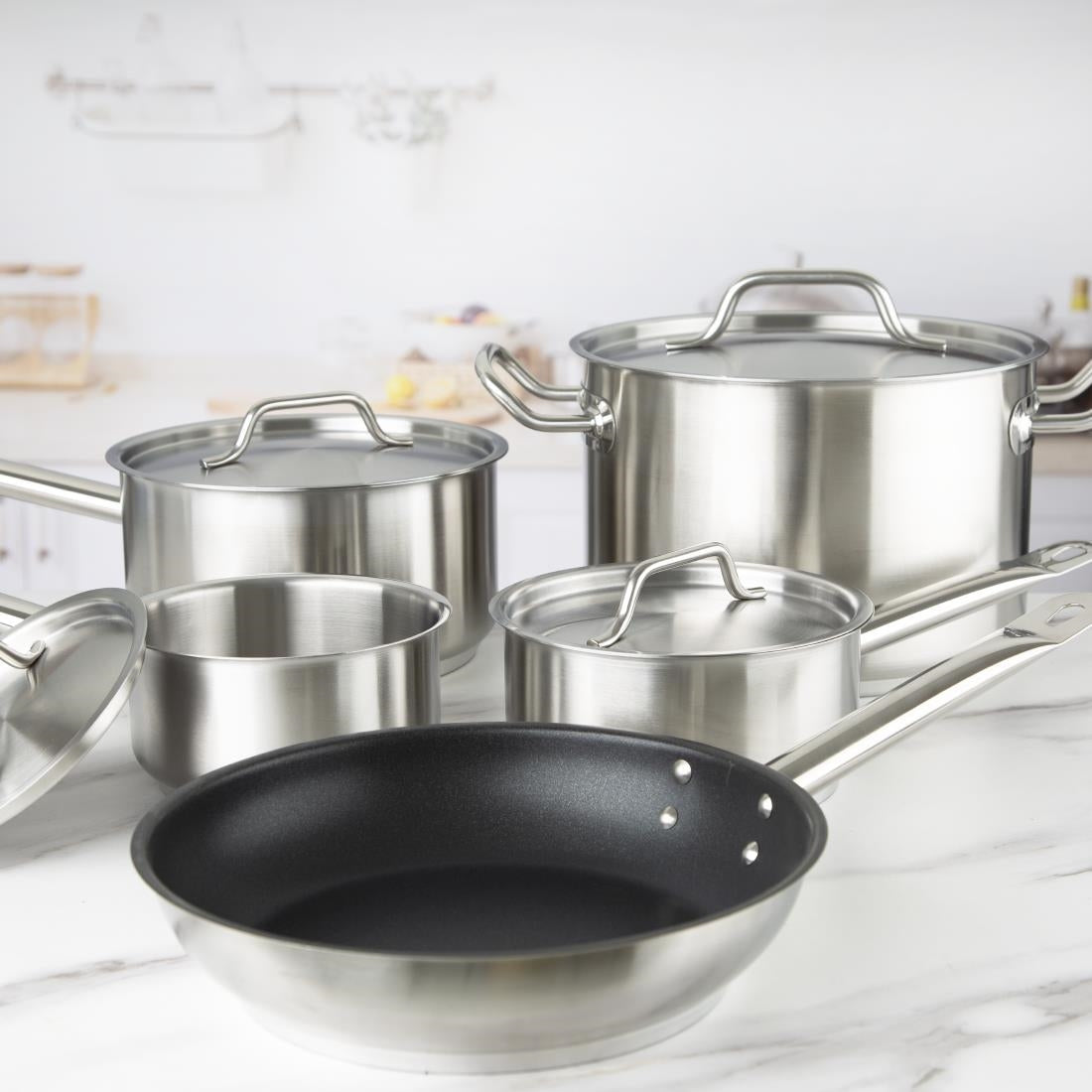 Vogue Cook Like A Pro 5-Piece Stainless Steel Cookware Set • PAS-SA693