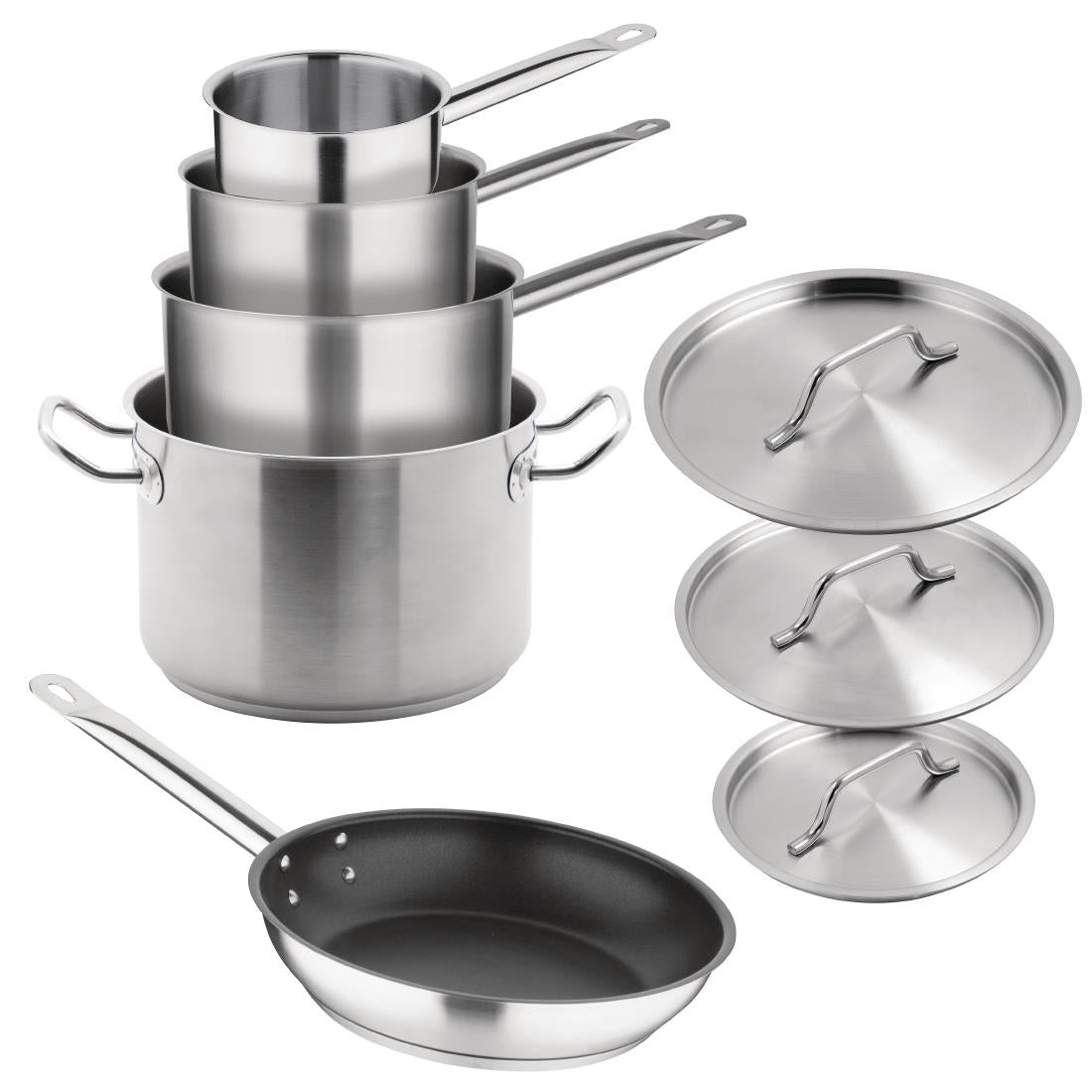 Vogue Cook Like A Pro 5-Piece Stainless Steel Cookware Set • PAS-SA693