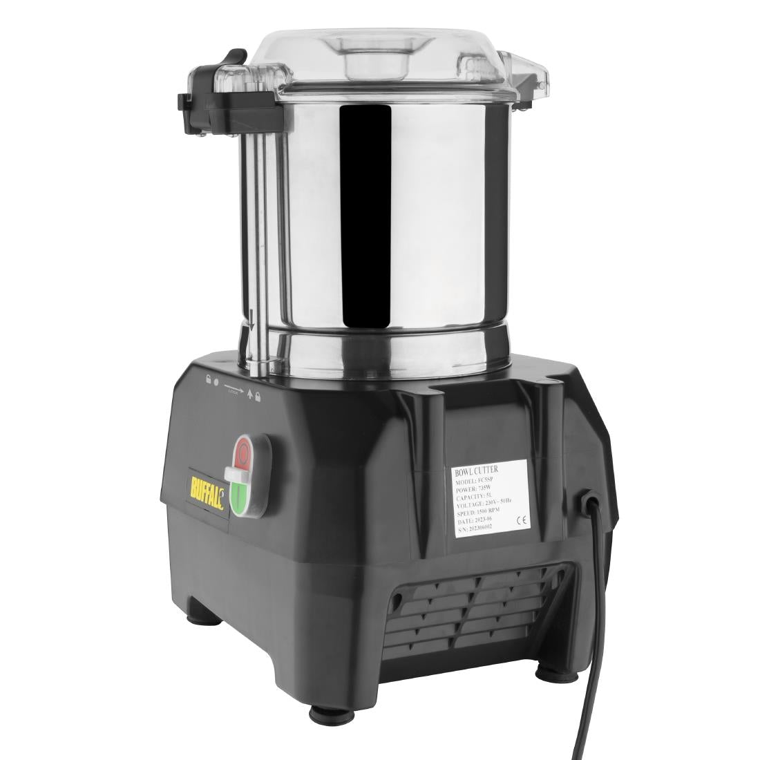 Apuro 5Ltr Bowl Cutter and Veg Prep Attachment with 4x Discs • PAS-SA799