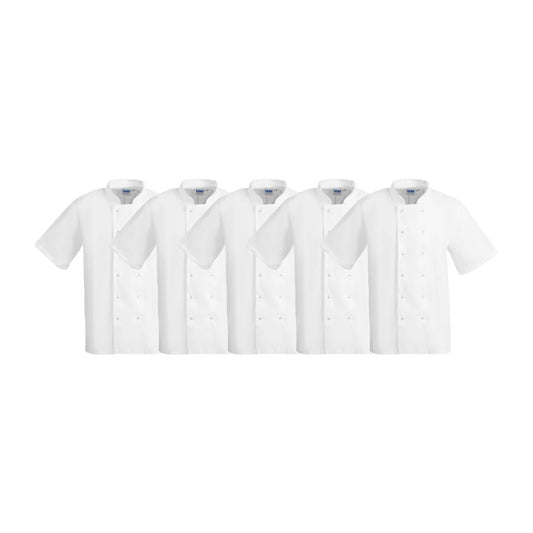 Whites Boston Unisex Chef Jacket White L (5 Pack) • PAS-SA823
