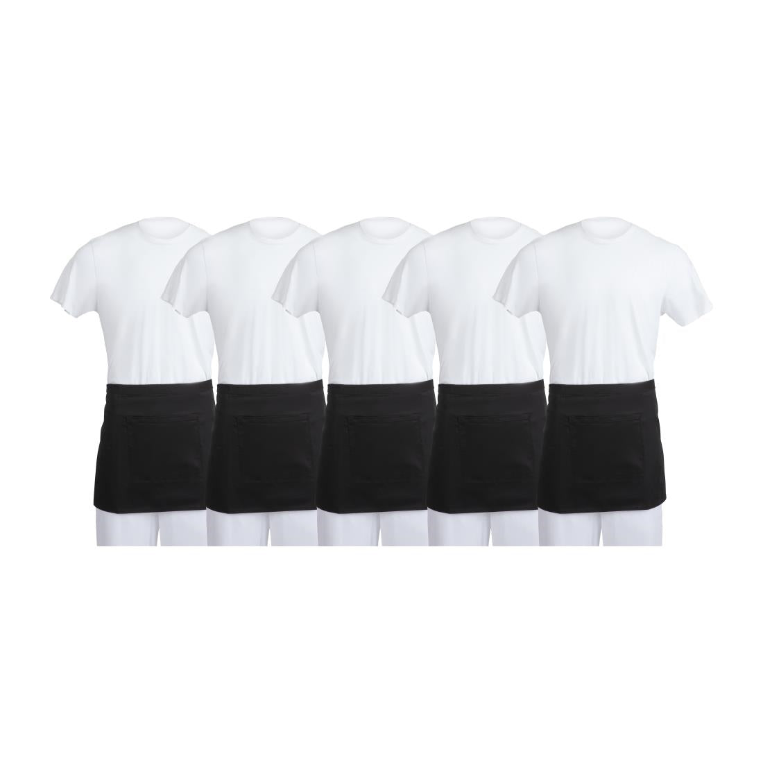Whites Waist Aprons Black (5 Pack) • PAS-SA844