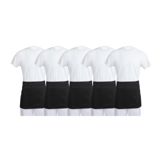 Whites Waist Aprons Black (5 Pack) • PAS-SA844