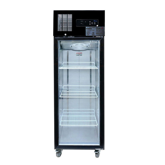 Single glass door upright freezer black stainless steel - SUFG500B GRS-SUFG500B