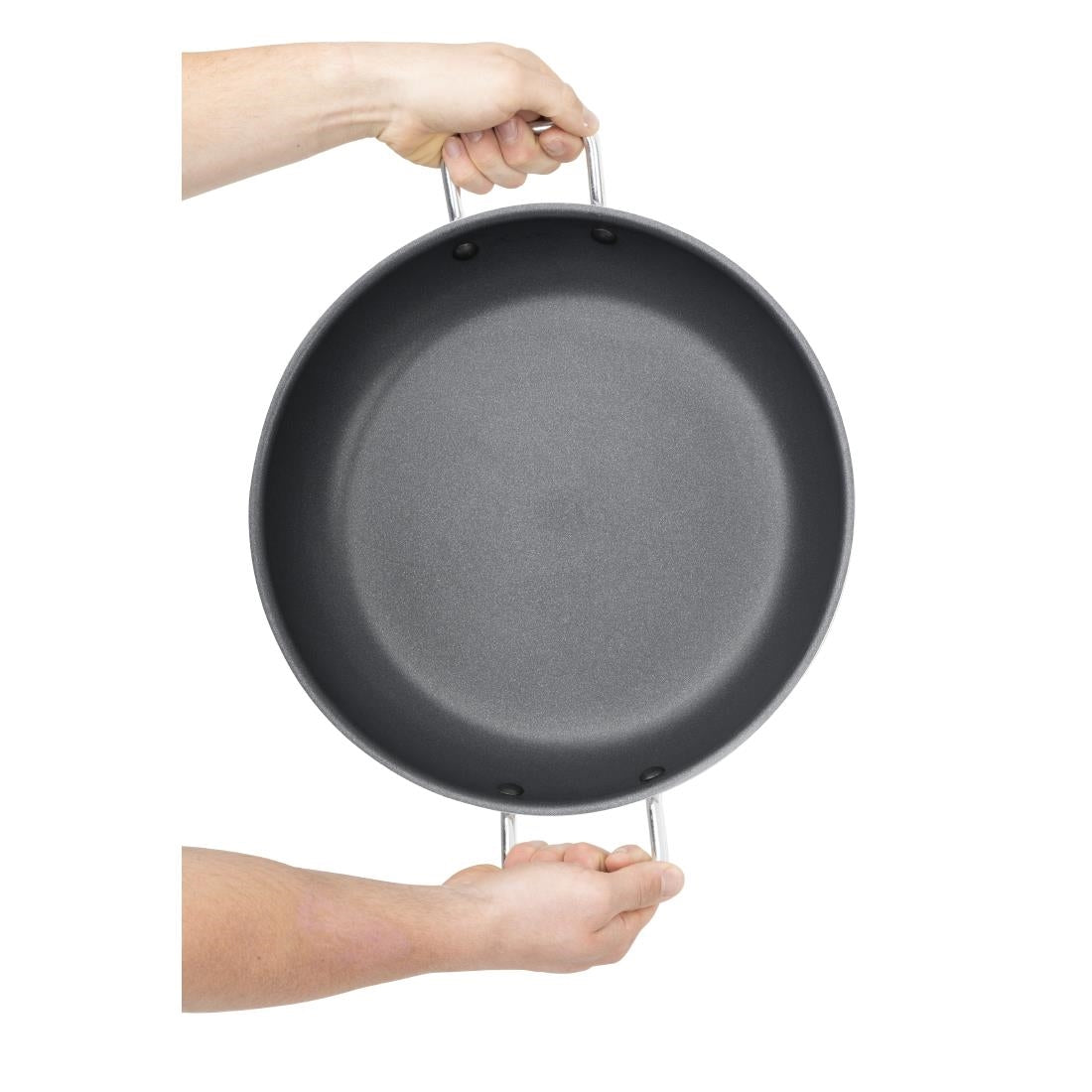 Vogue Aluminium Non-stick Teflon Platinum Plus Paella Pan 35cm • PAS-HT990