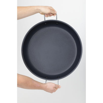 Vogue Aluminium Non-Stick Teflon Paella Pan 450mm • PAS-T369