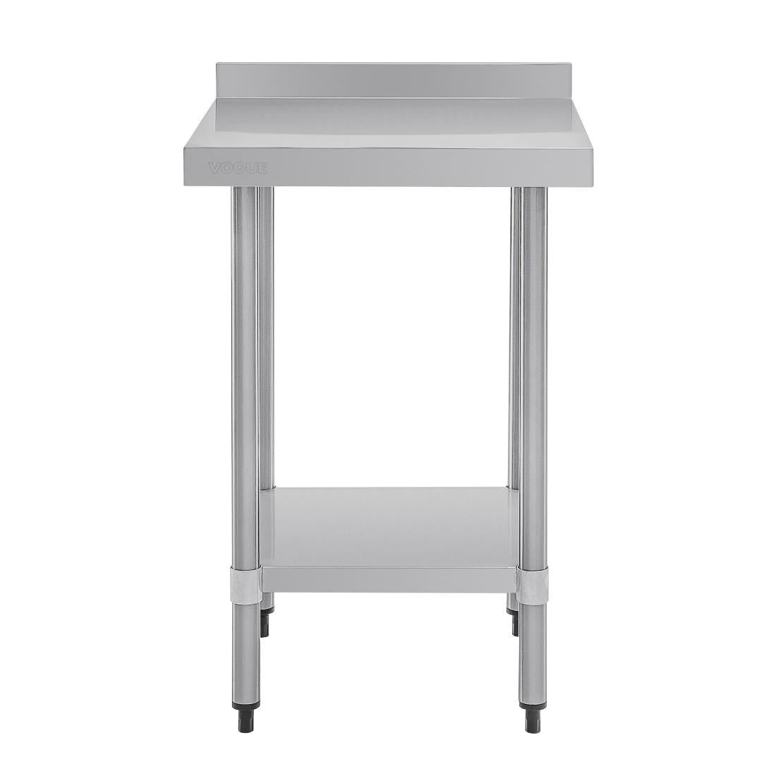 Vogue Stainless Steel Table with Upstand 600(D)mm • PAS-P_T379