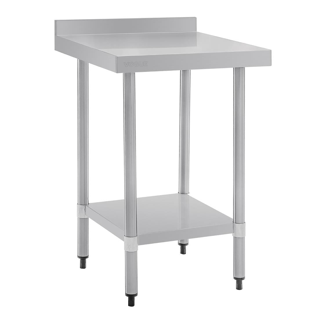 Vogue Stainless Steel Table with Upstand 600(D)mm • PAS-P_T379