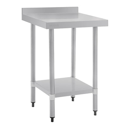 Vogue Stainless Steel Table with Upstand 600(D)mm • PAS-P_T379