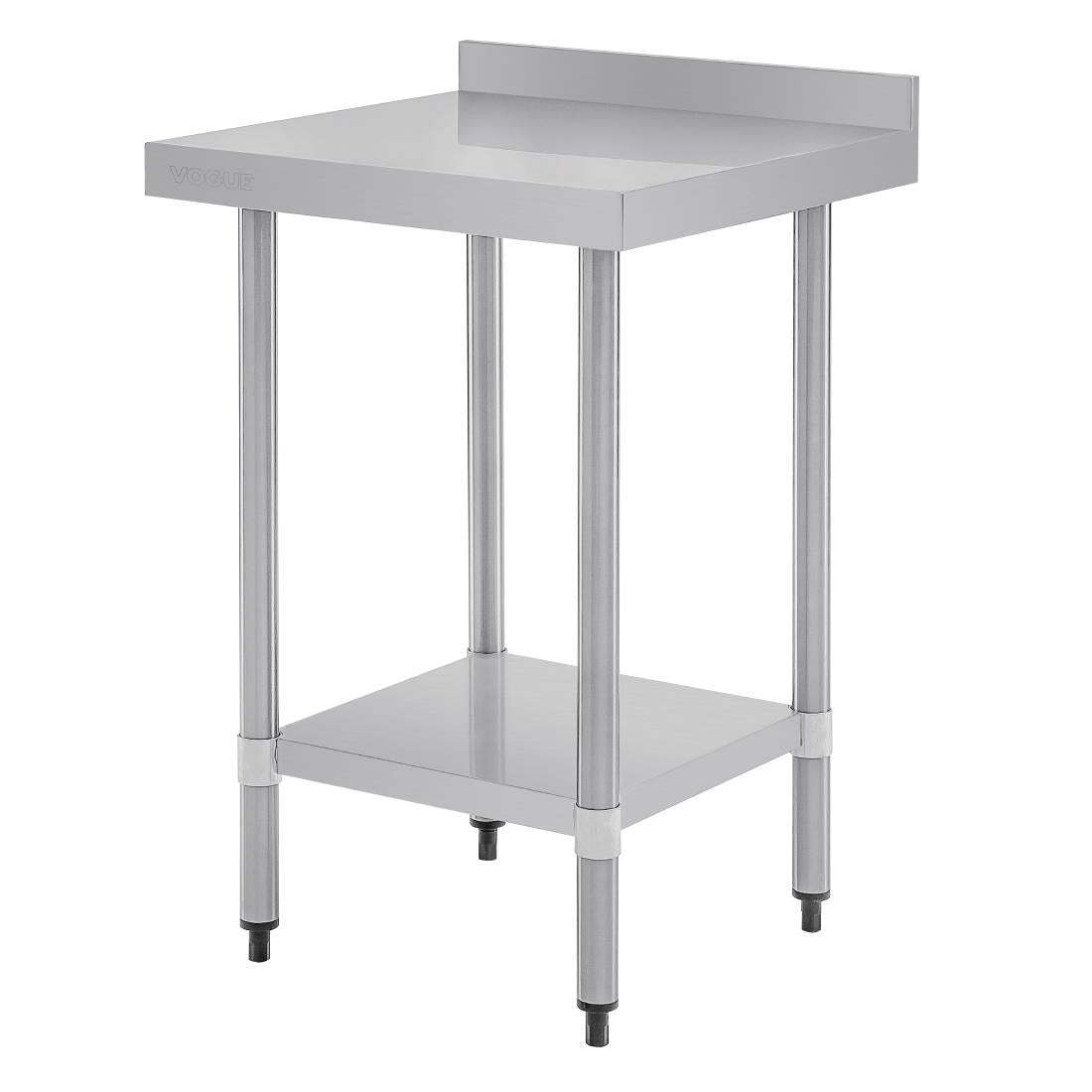 Vogue Stainless Steel Table with Upstand 600(D)mm • PAS-P_T379