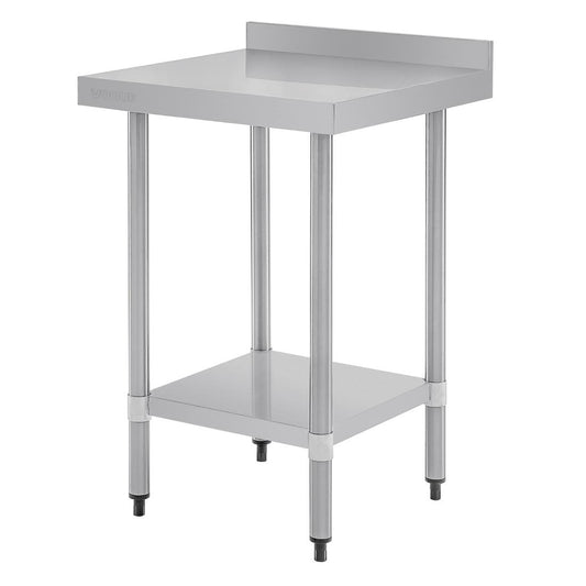Vogue Stainless Steel Table with Upstand 600(D)mm • PAS-P_T379