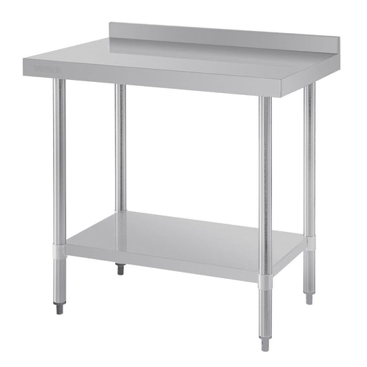 Vogue Stainless Steel Prep Table with Splashback 900mm • PAS-T380