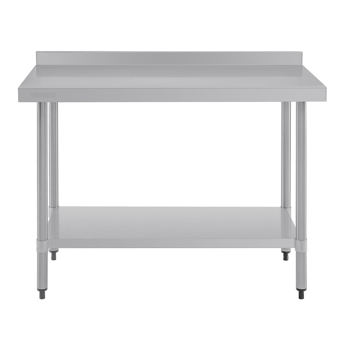 Vogue Stainless Steel Prep Table with Splashback 1200mm • PAS-T381