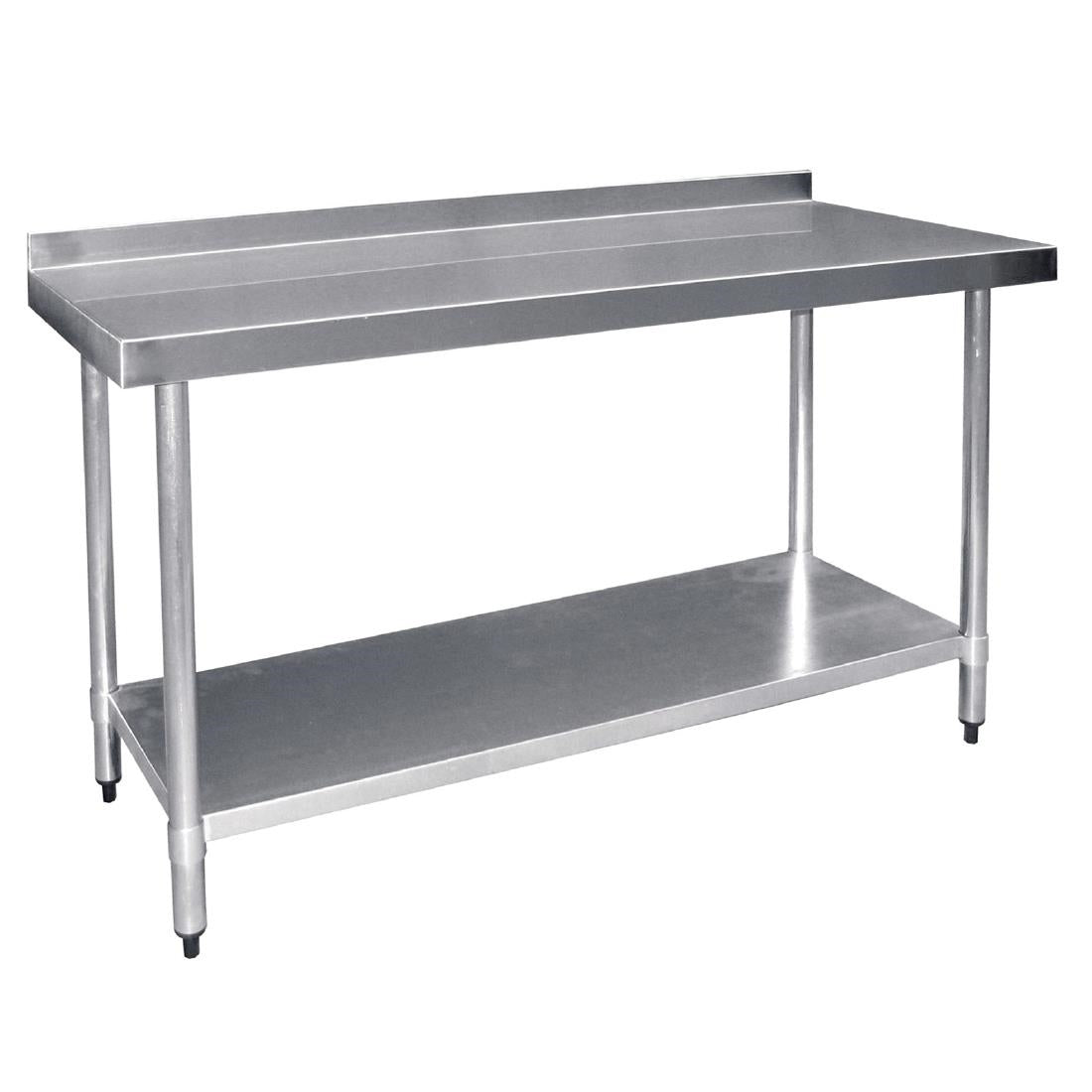Vogue Stainless Steel Prep Table with Splashback 1800mm • PAS-T383