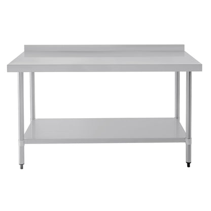 Vogue Stainless Steel Prep Table with Splashback 1500mm • PAS-T382