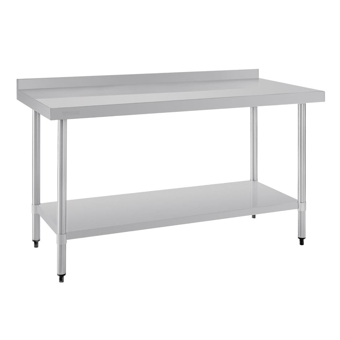 Vogue Stainless Steel Prep Table with Splashback 1500mm • PAS-T382