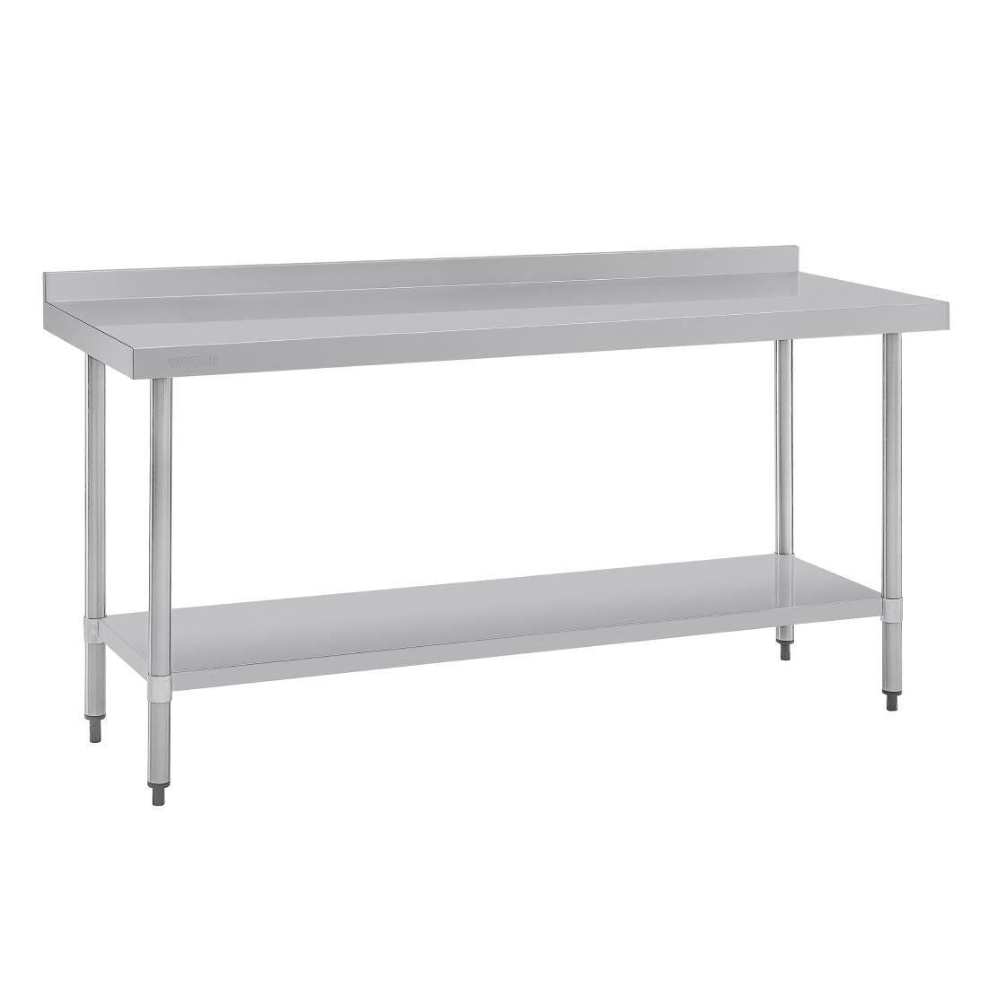 Vogue Stainless Steel Prep Table with Splashback 1800mm • PAS-T383