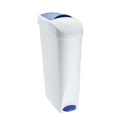 Jantex Sanitary Pedal Bin 18Ltr (Capacity: 18Ltr | Wipe-clean ABS plastic | 580(H)x190(W)x365(D)mm) • PAS-T640