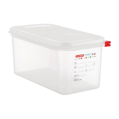 Araven Polypropylene 1/3 Gastronorm Containers With Lids 150mm (4 Pack) (Pack of 4) • PAS-T987