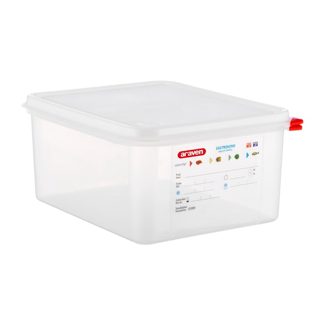 Araven Polypropylene 1/2 Gastronorm Containers With Lids 150mm (4 Pack) • PAS-T988