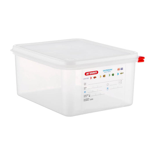 Araven Polypropylene 1/2 Gastronorm Containers With Lids 150mm (4 Pack) • PAS-T988