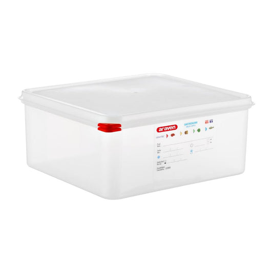 Araven Polypropylene 2/3 Gastronorm Containers With Lids 150mm (4 Pack) • PAS-T990