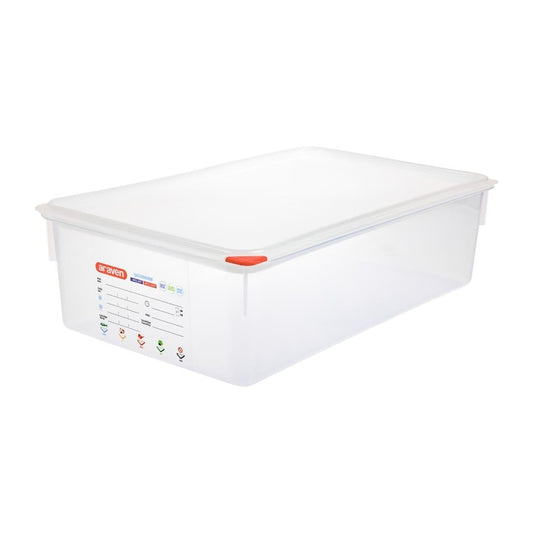 Araven Polypropylene 1/1 Gastronorm Containers With Lids 150mm (4 Pack) • PAS-T991