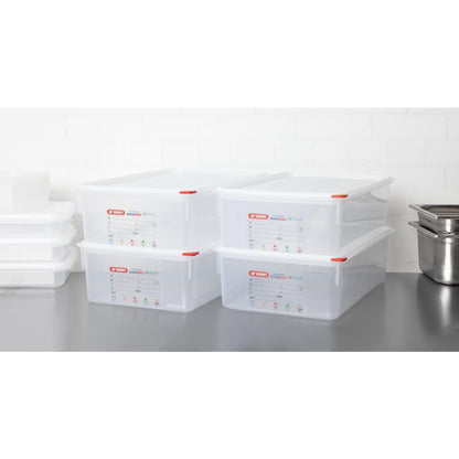 Araven Polypropylene 1/1 Gastronorm Containers With Lids 150mm (4 Pack) • PAS-T991