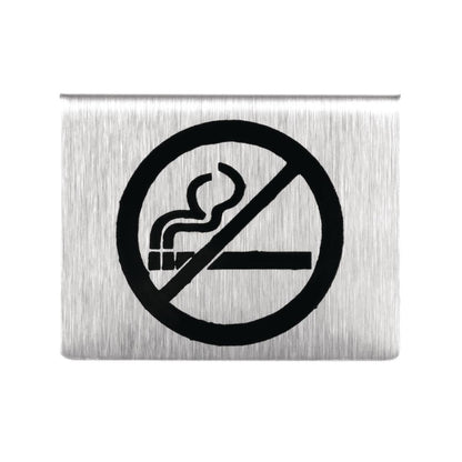 Olympia Stainless Steel No Smoking Table Sign • PAS-U044