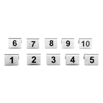 Olympia Stainless Steel Table Numbers 1-10 (10 Pack) (Pack of 10) • PAS-U046