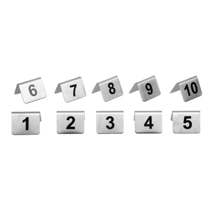 Olympia Stainless Steel Table Numbers 1-10 (10 Pack) (Pack of 10) • PAS-U046