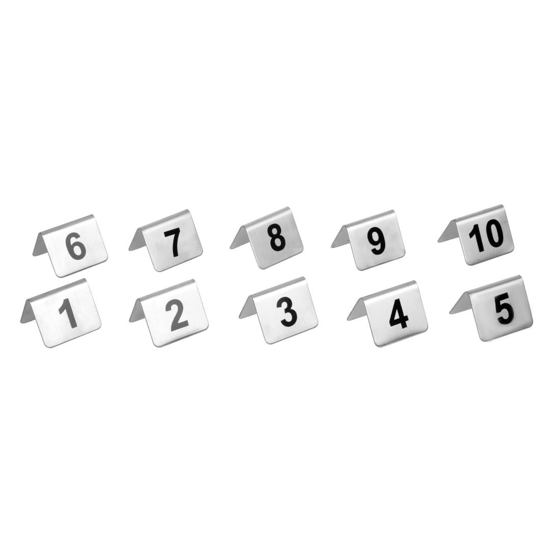 Olympia Stainless Steel Table Numbers 1-10 (10 Pack) (Pack of 10) • PAS-U046
