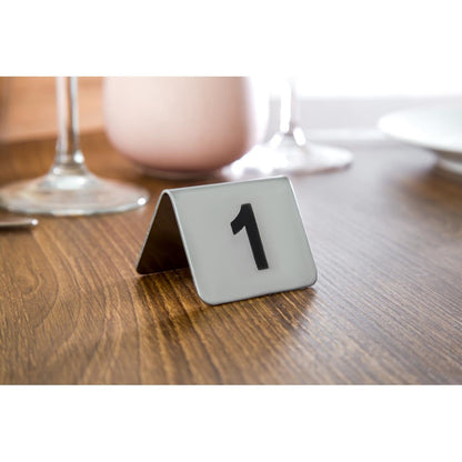 Olympia Stainless Steel Table Numbers 1-10 (10 Pack) (Pack of 10) • PAS-U046