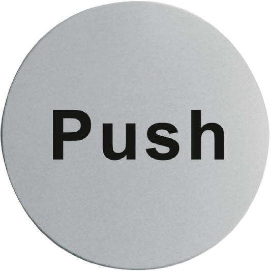 Vogue Stainless Steel Push Door Sign • PAS-U063