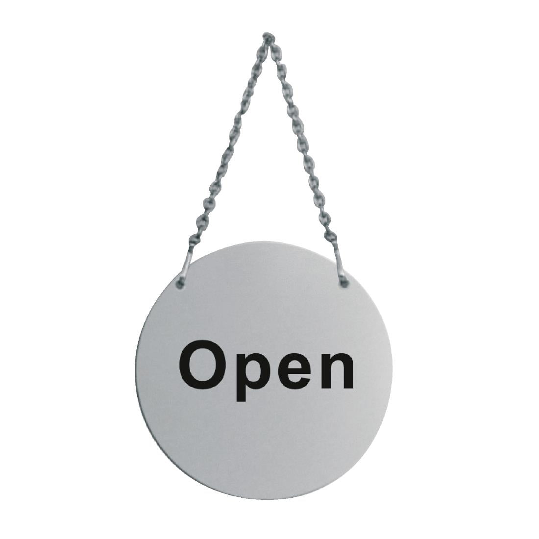 Vogue Stainless Steel Open & Closed Door Sign • PAS-U065