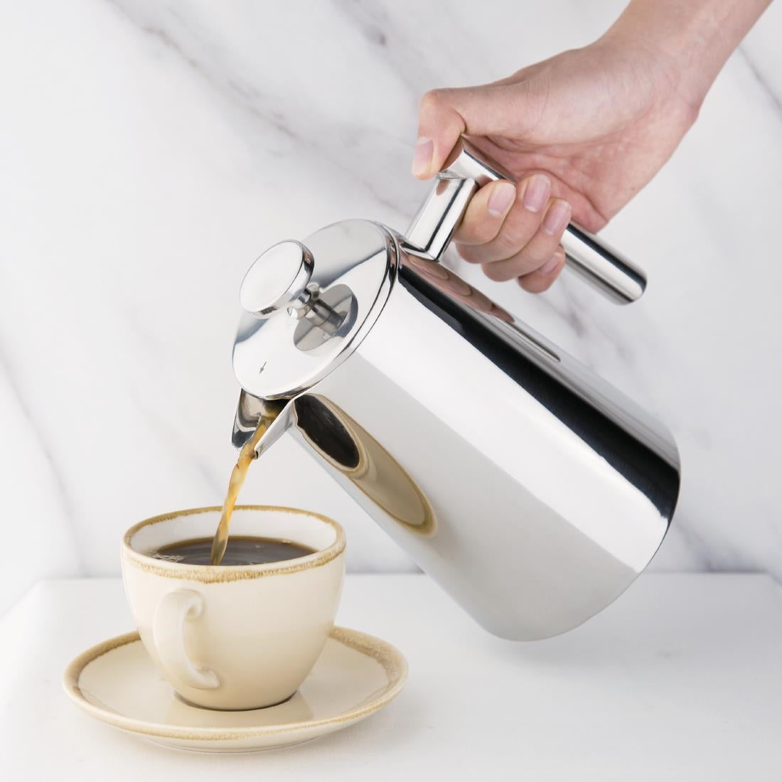 Olympia Stainless Steel Coffee Plunger 6 Cup • PAS-U073