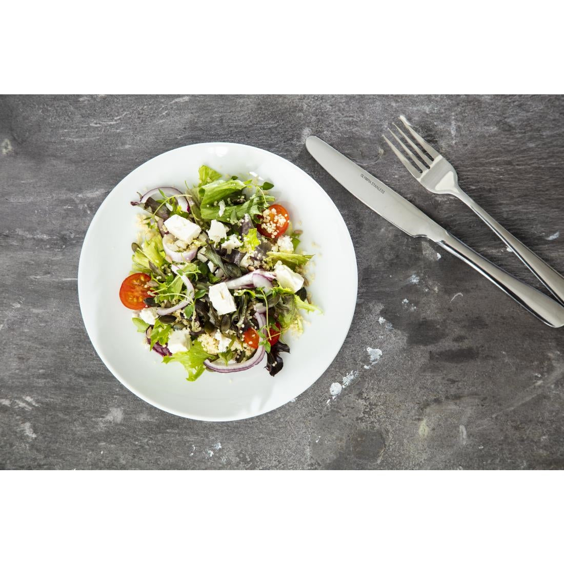 Olympia Whiteware Coupe Plate - 200mm (12 Pack) (200(Ø)mm / 8" | Pack quantity 12) • PAS-U077