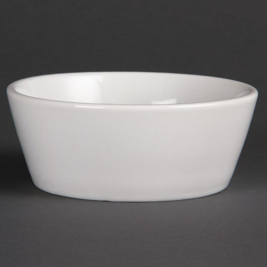 Olympia Whiteware Sloping Edge Bowl - 120mm (12 Pack) (120(Ø)x48(H)x36(D)mm. Pack quantity: 12) • PAS-U163