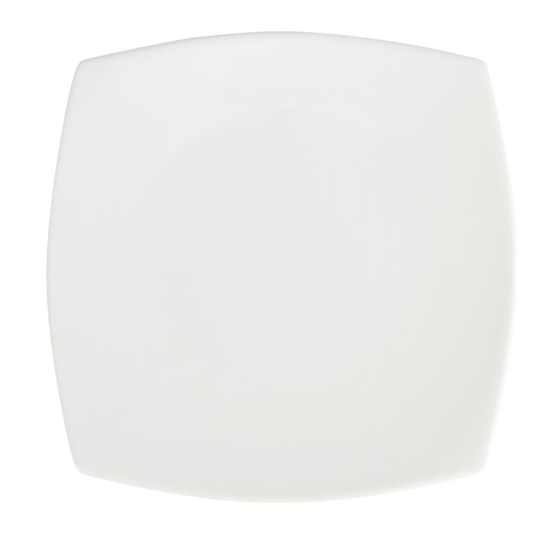 Olympia Whiteware Rounded Square Plate - 240mm (Box 12) • PAS-U170
