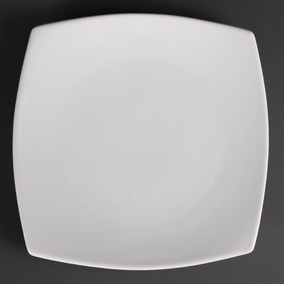 Olympia Whiteware Rounded Square Plate - 240mm (Box 12) • PAS-U170