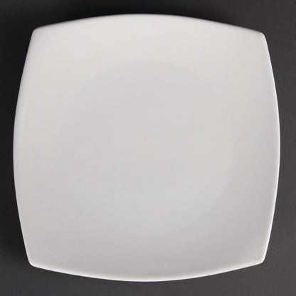 Olympia Whiteware Rounded Square Plate - 240mm (Box 12) • PAS-U170