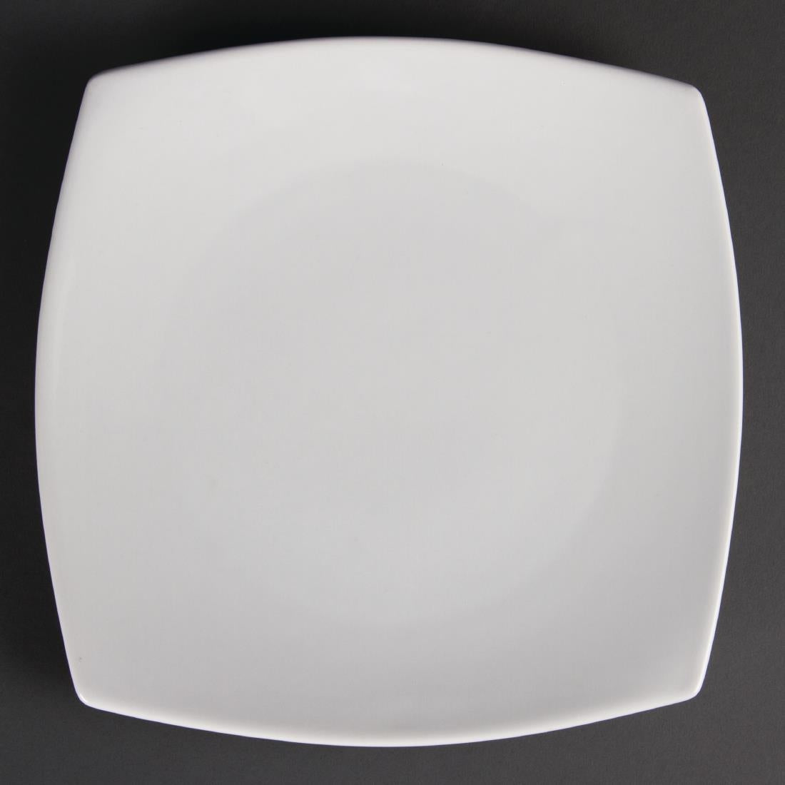 Olympia Whiteware Rounded Square Plates 240mm (12 Pack) (Pack of 12) • PAS-U170