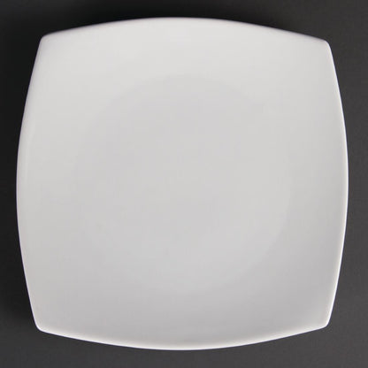 Olympia Whiteware Rounded Square Plates 240mm (12 Pack) (Pack of 12) • PAS-U170